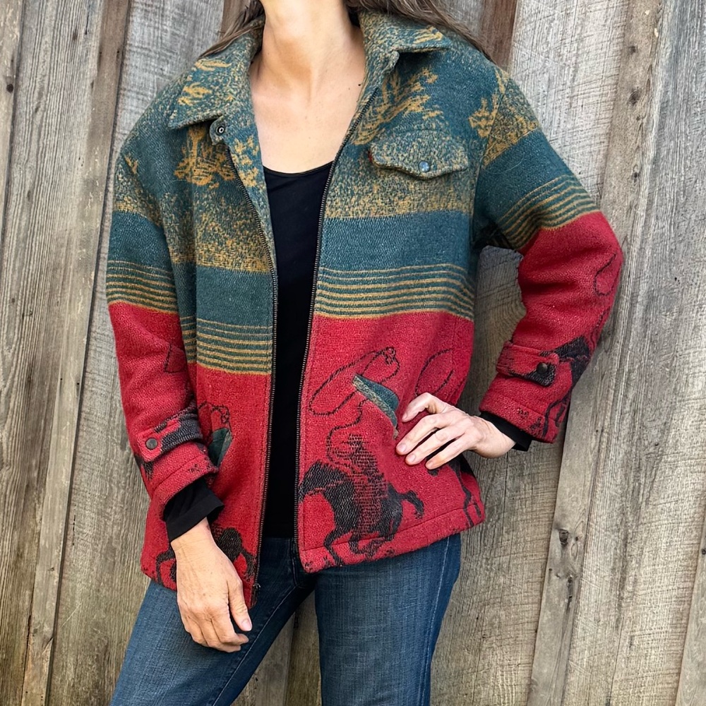 VTG 90s Bebe Furrina Wool Blend Jacket - Picture 2 of 11